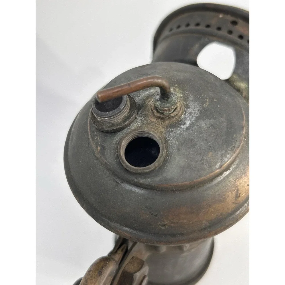 Vintage Columbia‎ C Hine-Watt Bicycle Carbide Lamp Motorcycle Light Jeweled